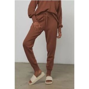 Lunya Luxury Cozy cotton silk jogger Washable humble brown (walnut) Sz M $150